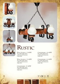 Candelabru rustic fabricat manual din lemn Rustic WOOD-RU-SP6