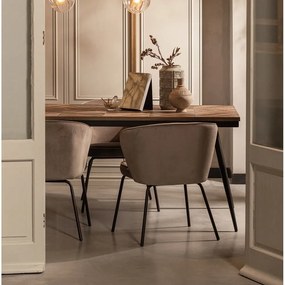 Set de scaune de sufragerie bej 2 buc. tapițat Admit – WOOOD