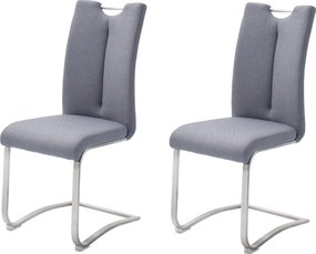 Set 2 scaune Artos XL gri stofa 45/58/102 cm