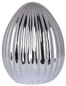 Ou ceramic argintiu mic 8.5x8.5x11.5cm