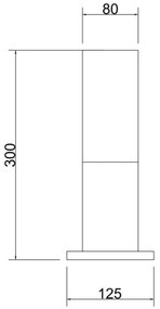 Lampă de exterior Maytoni O418FL-01B WILLIS 1xE27/60W/230V 30 cm IP54 negru