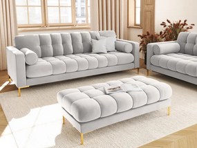 Canapea Bali 3 locuri velvet/picioare gold L177 cm