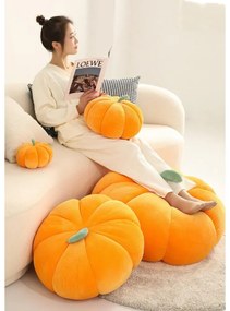 Perna decorativa in forma de dovleac PUMPKIN 35 cm, crem