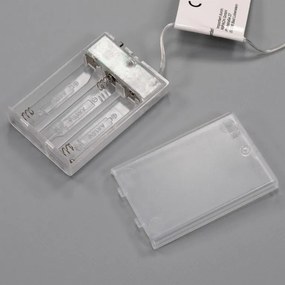 LED de iluminat cu fir de argint, set de 2, alb cald, 64 LED