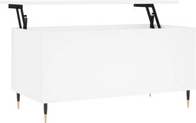 vidaXL Măsuță de cafea, alb, 90x44,5x45 cm, lemn compozit