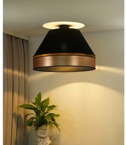 Lustră aplicată COPPER Duolla SHINY 1xE27/15W/230V d. 60 cm negru/cupru
