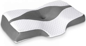 RESIGILAT- CERVI-SAN CERVICAL, pernă cervicală, puncte de eliberare a presiunii cervicale, ameliorează durerile de gât, umeri, design ergonomic, spumă cu memorie, husă detașabilă