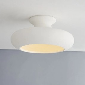 Plafoniera realizata manual din ceramica alba Annie