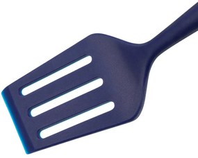 Spatula Tasty 678200, Margine frontala inclinata, Maner moale, 33 cm, Silicon, Albastru