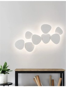 Aplica LED de perete design modern Cronus gips alb NVL-9084081