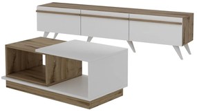 Mobilier living Vegas (Alb + Stejar zafir). 1088750