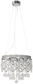 Candelabru argintiu din metal si sticla, ø 40 x 40 cm, Luxury Mauro Ferreti