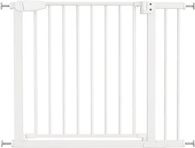 Poarta de siguranta copii Kidizi Rexa alb, reglabila 90-96 cm, montaj prin presiune, inchidere automata, certificata EN1930