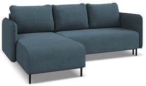 Colțar albastru extensibil/cu spațiu de depozitare (cu colț pe partea stângă) Luana – Makamii