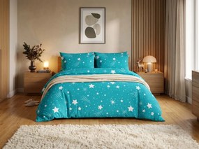 Lenjerie cocolino NIGHT SKY turcoaz Dimensiune lenjerie de pat: 70 x 90 cm | 140 x 200 cm