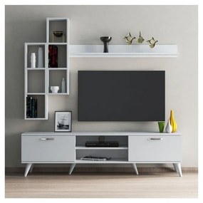 Set mobilier TV alb 180x48 cm Veronica - Kalune Design