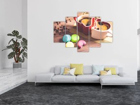 Tablou cu cafea și macarooni (150x105 cm)