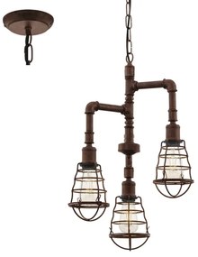Eglo 49808 - Lustră cu lanț PORT SETON 3xE27/60W