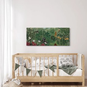 Tablou - Henri Rousseau, Tropical Forest with Monkeys, reproducere (120x50 cm)