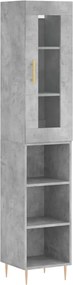 vidaXL Dulap înalt, gri beton, 34,5x34x180 cm, lemn prelucrat