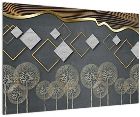 Tablou cu abstracție (90x60 cm)