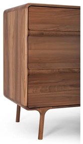 Comodă maro din lemn de nuc 90x90x45 cm Fawn – Gazzda