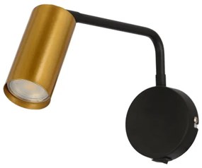Lampă de perete TINA 1xGU10/15W/230V neagră/aurie