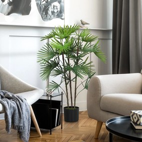HOMCOM Plantă artificială de 90 cm din plastic verde cu ghiveci de Ø16.5x13.5 cm | Aosom Romania