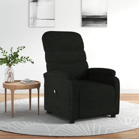 3073686 vidaXL Fotoliu rabatabil electric, negru, material textil