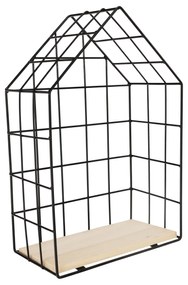 Set de 3 rafturi, natural/negru, AZURI