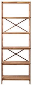 Etajeră în culoare naturală din lemn de stejar 70x198 cm X-Shelf – Unique Furniture