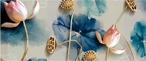 Tablou cu flori (120x50 cm)