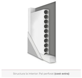 Usa de interior cu toc reglabil si finisaj CPL - Falt rotunjit Toc reglabil CPL, 120-140 mm, Alb, ST