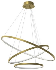 Lustră LED pe cablu HOOP LED/93W/230V d. 80 cm 4000K auriu