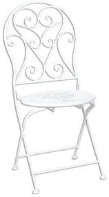 Set masa si 2 scaune bistro, din metal, Country Chic