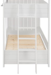 Pat supraetajat pentru copii Dream House 90 x 200 cm cu 2 paturi si o scara