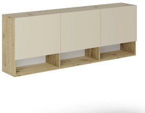 Dulap haaus Malmo, 3 Usi, Stejar Artisan/Argila, 164 x 27 x 60 cm