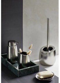 WENKO 24140100 - Perie WC BADI, 13,5 x 38 cm, argintie