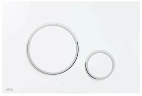 Clapeta de actionare Alca Thin M770 alb - crom lucios