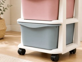 Raft pe roti cu sertare TONES 97x36x36 cm, colorat
