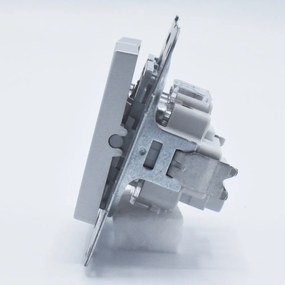 Intrerupator dublu alternativ, 10A, IP20, Argintiu, Panasonic Arkedia Slim/Karre Plus