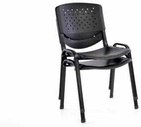 Scaun de birou pliabil din plastic - negru