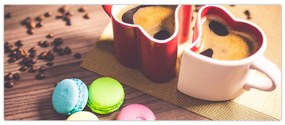 Tablou cu cafea și macarooni (120x50 cm)