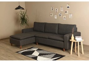 Colțar gri (cu colț pe partea stângă ) Lungo – Balcab Home