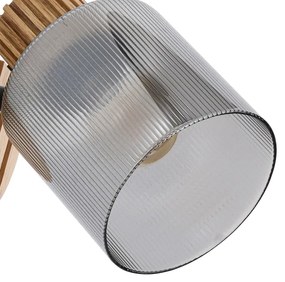 Brilagi - Aplica de perete cu spot HYGGE 1xE14/15W/230V, lemn de hevea/fumuriu