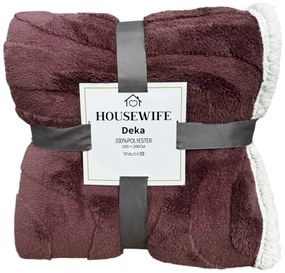 Patura luxoasa de microplus NESTIVE roz imitatie de miel Dimensiune: 150 x 200 cm