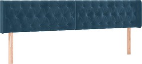 vidaXL Tăblii de pat, albastru închis, 180x7x78/88 cm, catifea