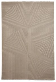 Covor maro deschis lavabil din fibre reciclate 160x230 cm Flores – Think Rugs