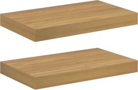 vidaXL Raft de perete 2 pcs Maro 40 x 23,5 x 4 cm Lemn compozit