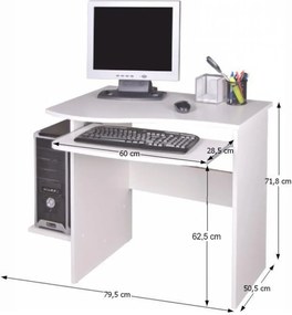 Birou calculator, alb, MELICHAR